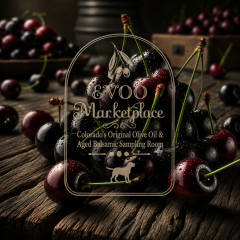 Black Cherry Dark Balsamic Vinegar bottle 375ml from EVOO Marketplace