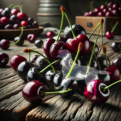 Black Cherry Dark Balsamic Vinegar bottle 375ml from EVOO Marketplace