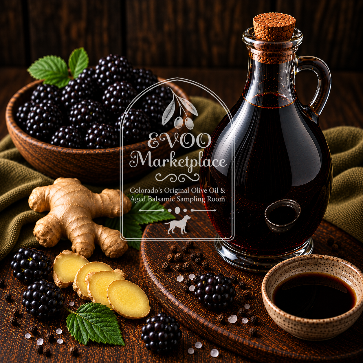 Blackberry Ginger Dark Balsamic Vinegar 12.7 fl. oz. (375ml)