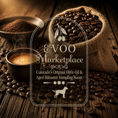 Espresso Dark Balsamic Vinegar bottle with bold roasted coffee flavor