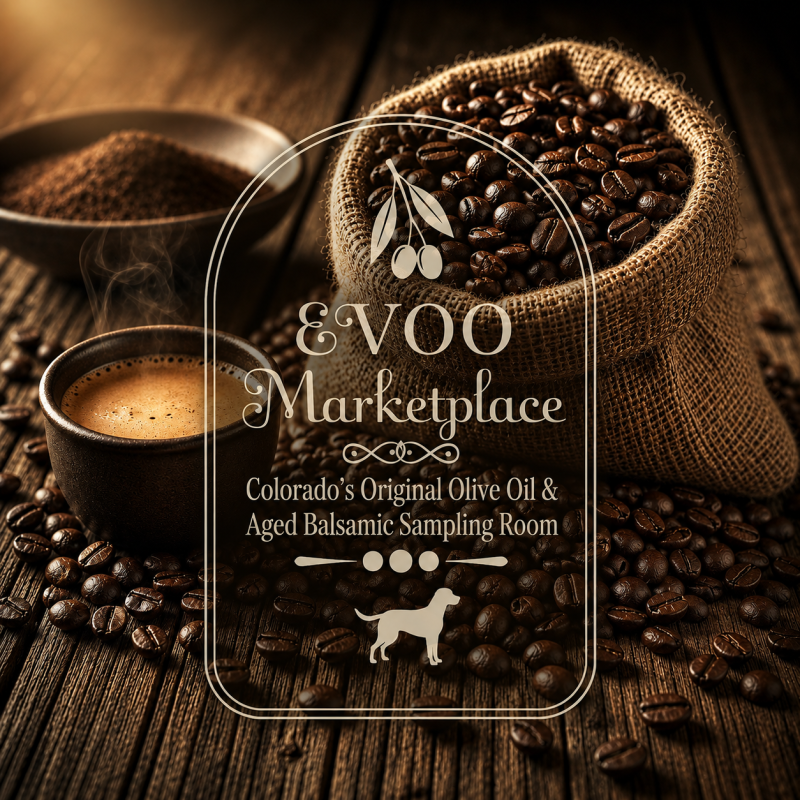 Espresso Dark Balsamic Vinegar bottle with bold roasted coffee flavor