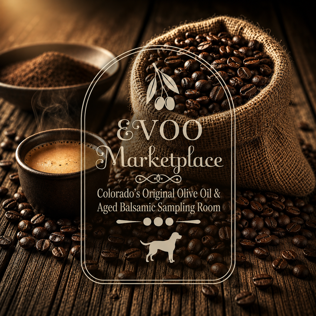 Espresso Dark Balsamic Vinegar bottle with bold roasted coffee flavor