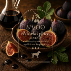 Black Mission Fig Dark Balsamic Vinegar bottle 375ml from EVOO Marketplace