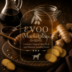 Honey Ginger White Balsamic from EVOO Marketplace for stir-fry sauces, rice bowls, marinades, and vinaigrettes