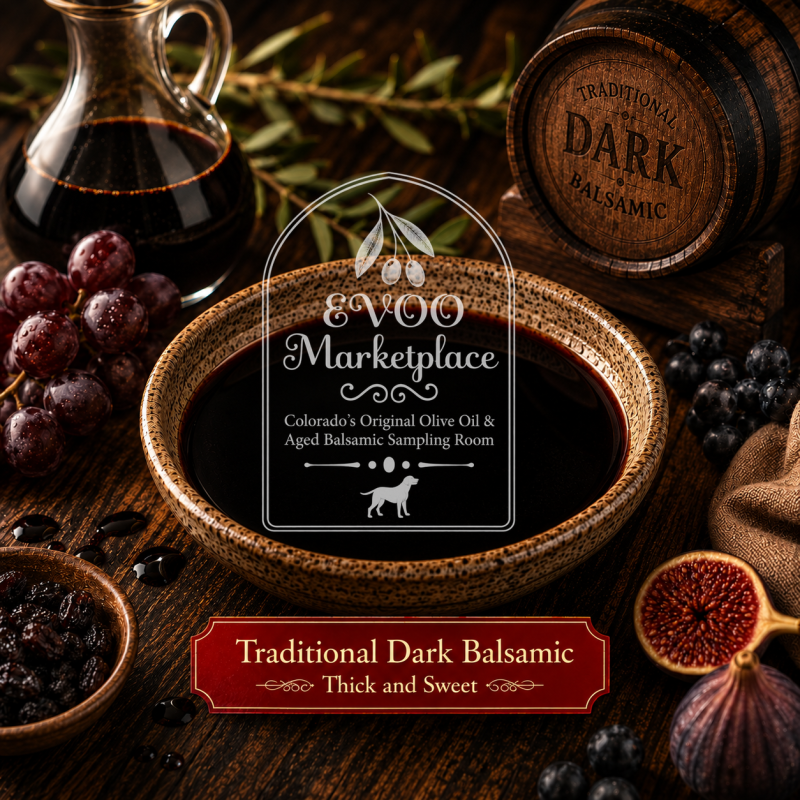 Traditional 18 year aged balsamic vinegar barrel aged Italian balsamic from EVOO Marketplace