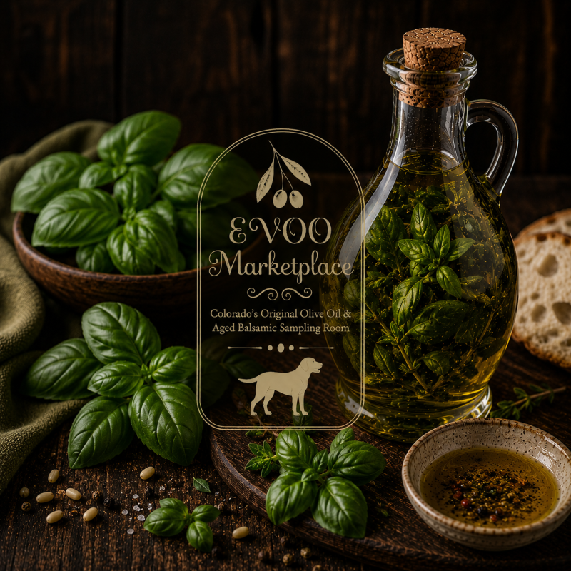 Basil Infused Olive Oil 12.7 fl. oz. (375ml)