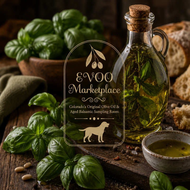 Basil Infused Olive Oil 12.7 fl. oz. (375ml)