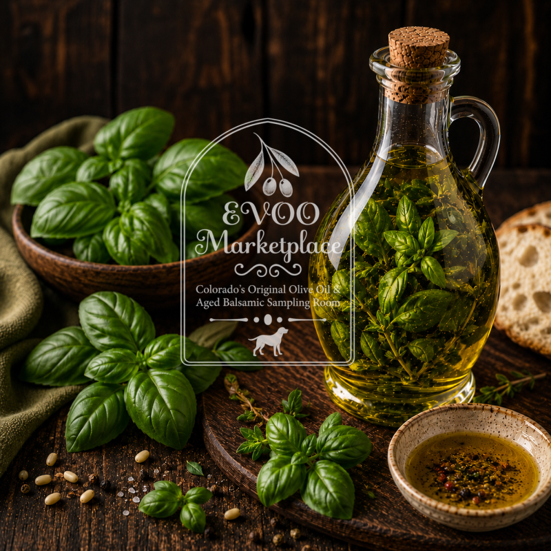 Basil Infused Olive Oil 12.7 fl. oz. (375ml)