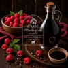 Raspberry Infused Dark Balsamic drizzled over spinach salad with walnuts and feta