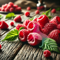 Raspberry Infused Dark Balsamic drizzled over spinach salad with walnuts and feta