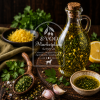 Milanese Gremolata Infused Olive Oil from EVOO Marketplace with lemon zest garlic parsley and mint flavor