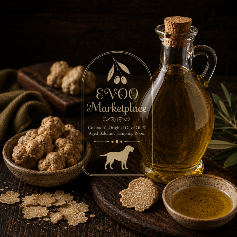 White Truffle Infused Olive Oil 12.7 fl. oz. (375ml) bottle – artisan Italian truffle olive oil
