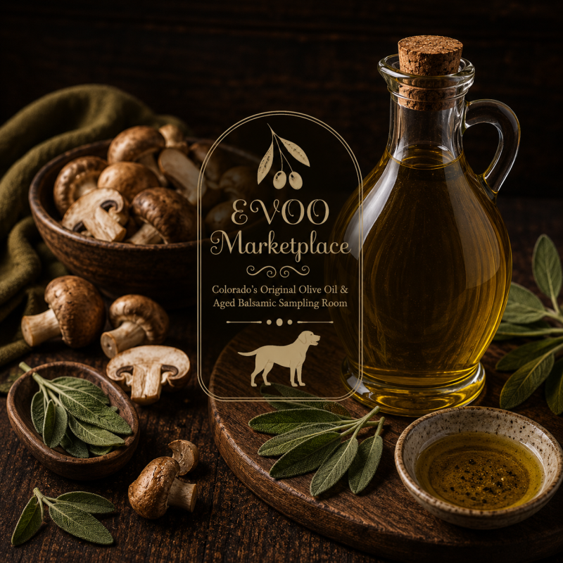 Wild Mushroom and Sage Infused Olive Oil 12.7 fl. oz. (375ml)