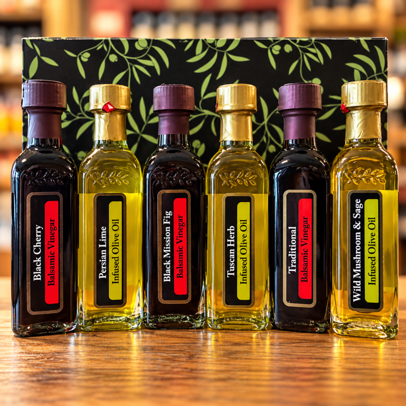 Olive Oil and Balsamic Vinegar Gift Set-6-Pack