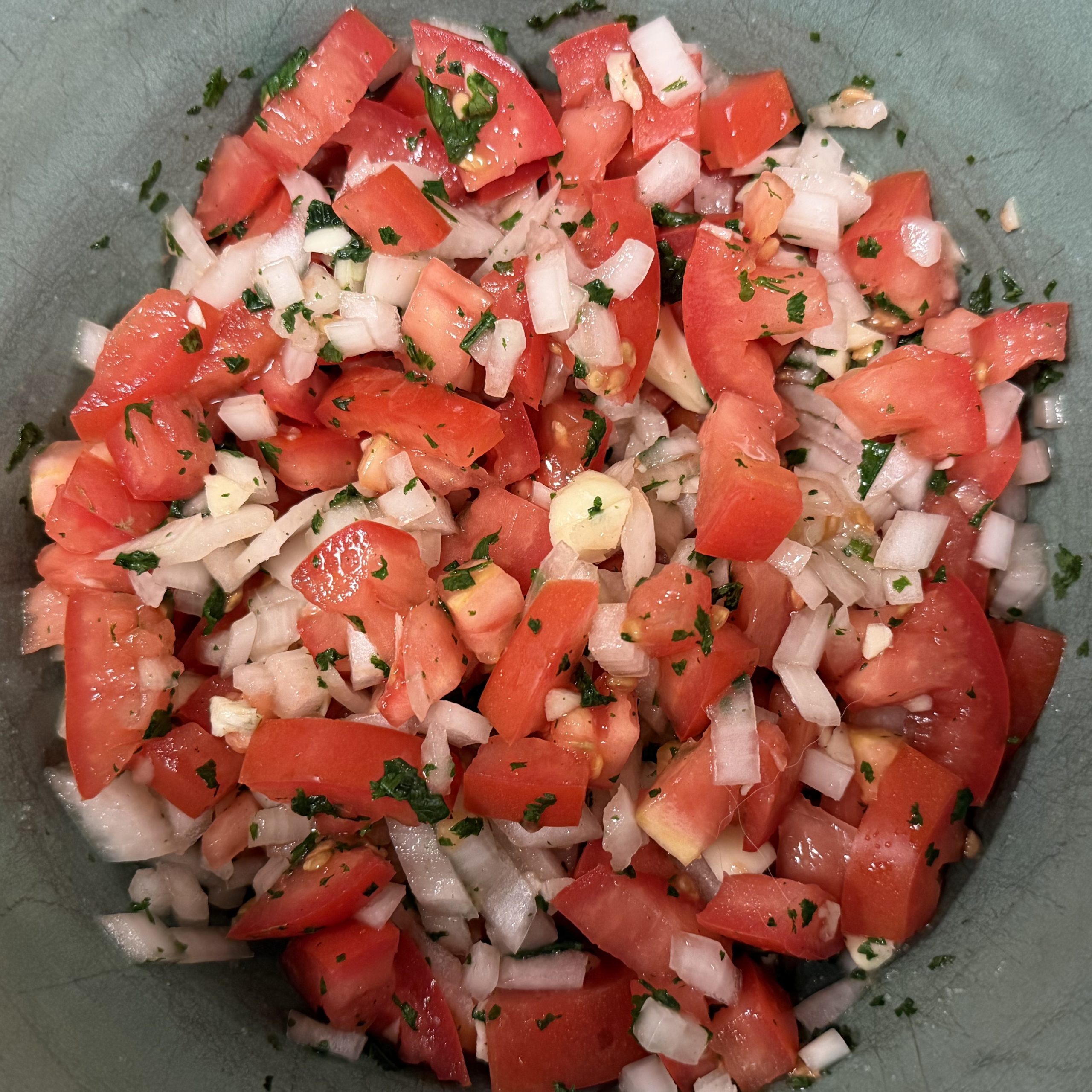 Pico de gallo with jalapeño balsamic vinegar