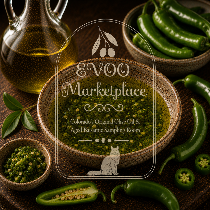 Baklouti Green Chili Pepper Fused Olive Oil 12.7 fl. oz. (375ml)
