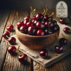 Montmorency Cherry Rosé Balsamic: tart, sweet, and vibrant. Perfect for drinks, glazes, dressings, and pairing with citrus olive oils.