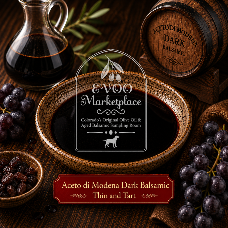Aceto Balsamico di Modena Dark balsamic vinegar bottle