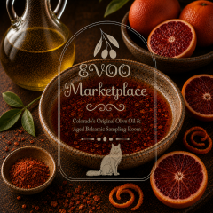 Blood Orange Olive Oil whole fruit fused olive oil from Tunisia by EVOO Marketplace