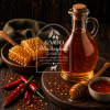 Hot Honey Vinegar from Italy by EVOO Marketplace specialty vinegar with golden honey sweetness and Calabrian chili heat